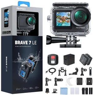 Brave 7 LE 4K30FPS 20MP WiFi Action Camera with Touch Screen EIS 2.0 Zoom Remote Control 131Feet Waterproof Underwater Camera Dual Color Screens Support External Microphone Vlog Camera Brave 7 LE 4K30FPS 20MP WiFi Action Camera with Touch Screen EIS 2.0 Zoom Remote Control 131Feet Waterproof Underwater Camera Dual Color Screens Support External Microphone Vlog Camera