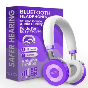 Kids Headphones, Volume-Limiting, JuniorJam Plus, Purple Universal Hybrid Active Noise Cancelling Headphone, Volume Limiting, Hi-Res Audio, 32h Playtime, Pc Wireless Headset with Mic Kids Headphones, Volume-Limiting, JuniorJam Plus, Purple Universal Hybrid Active Noise Cancelling Headphone, Volume Limiting, Hi-Res Audio, 32h Playtime, Pc Wireless Headset with Mic