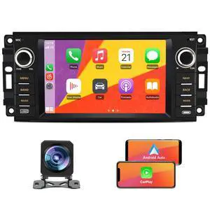 Car Stereo for Jeep Wrangler Jeep Patriot Compass Dodge Ram | 7 Inch Android Jeep JK Carplay Android Auto, Touch Screen Head Unit, Bluetooth GPS Navigation, Backup Camera Car Stereo for Jeep Wrangler Jeep Patriot Compass Dodge Ram | 7 Inch Android Jeep JK Carplay Android Auto, Touch Screen Head Unit, Bluetooth GPS Navigation, Backup Camera