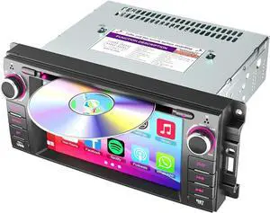 Car Radio Stereo with CD/DVD Player for Dodge RAM 1500 2500 3500 (2009-2012), for Jeep Wrangle/Unlimited (2007-2015),7 Inch Head Unit with CarPlay & Android Auto,Bluetooth & GPS Navigation Car Radio Stereo with CD/DVD Player for Dodge RAM 1500 2500 3500 (2009-2012), for Jeep Wrangle/Unlimited (2007-2015),7 Inch Head Unit with CarPlay & Android Auto,Bluetooth & GPS Navigation