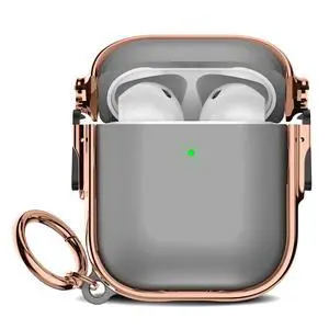 for Cute AirPods 2 Case (2019) with Safety Lock,Compatible Plating Solid Color AirPod 2nd Generation Case for Men Women Girly with Keychain-Transparent Black for Cute AirPods 2 Case (2019) with Safety Lock,Compatible Plating Solid Color AirPod 2nd Generation Case for Men Women Girly with Keychain-Transparent Black