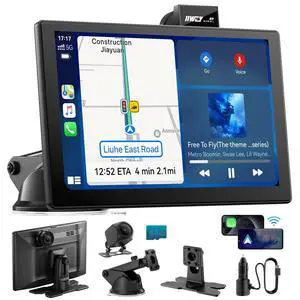 IK9 9" Wireless CarPlay & Android Auto Screen, Portable Car Stereo with 4K Dash Cam & 1080p Rear Camera, CarPlay with Backup Camera, Touch Screen GPS Display, Mirror Link, Apple Car Play Screen IK9 9" Wireless CarPlay & Android Auto Screen, Portable Car Stereo with 4K Dash Cam & 1080p Rear Camera, CarPlay with Backup Camera, Touch Screen GPS Display, Mirror Link, Apple Car Play Screen