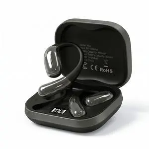 Open Ear Headphones, Wireless Headphones with Smart Digital Display & Mic Open Ear Headphones, Wireless Headphones with Smart Digital Display & Mic