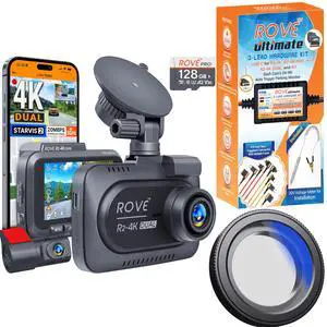 R2-4K Dual Dash Cam with Hardwire Kit and CPL Filter | Bundle Includes Hardwire Kit and CPL Filter, 4K Front and 1080P Rear, STARVIS 2 Sensor, Super Night Vision, GPS and WiFi R2-4K Dual Dash Cam with Hardwire Kit and CPL Filter | Bundle Includes Hardwire Kit and CPL Filter, 4K Front and 1080P Rear, STARVIS 2 Sensor, Super Night Vision, GPS and WiFi