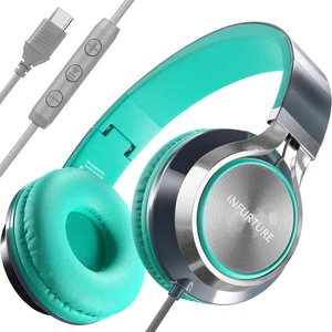 USB C Headphone for School & Adults Over-Ear Headphone with Mic Type-C Headphone, Adjustable Headband, Lightweight, Tangle-Free Cable. Ideal for iPhone 17/16/15/iPad/Students/Travellers USB C Headphone for School & Adults Over-Ear Headphone with Mic Type-C Headphone, Adjustable Headband, Lightweight, Tangle-Free Cable. Ideal for iPhone 17/16/15/iPad/Students/Travellers