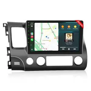 Car Stereo Radio for Honda Civic 2006 2007 2008 2009 2010 2011 with Wireless Carplay & Android Auto,10.1 Inch 1080P Touch Screen for Civic Radio with Bluetooth FM Mirror Link SWC No Camera Car Stereo Radio for Honda Civic 2006 2007 2008 2009 2010 2011 with Wireless Carplay & Android Auto,10.1 Inch 1080P Touch Screen for Civic Radio with Bluetooth FM Mirror Link SWC No Camera