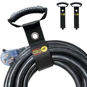 Easy-Carry Straps - 22" (2-Pack) Black | Extension Cord Holder Organizer with Grommet for Garden Hose Storage Cord Straps Easy-Carry Straps - 22" (2-Pack) Black | Extension Cord Holder Organizer with Grommet for Garden Hose Storage Cord Straps