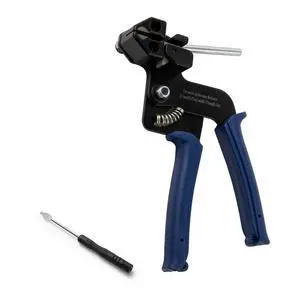 Metal Zip Ties Cutter, Stainless Steel Cable Tie Gun with Tensioning Installation Cutting Tool for Self-Locking Stainless Zip Ties with Free Zip Tie Release Tool, Dual-Hand Operation Metal Zip Ties Cutter, Stainless Steel Cable Tie Gun with Tensioning Installation Cutting Tool for Self-Locking Stainless Zip Ties with Free Zip Tie Release Tool, Dual-Hand Operation