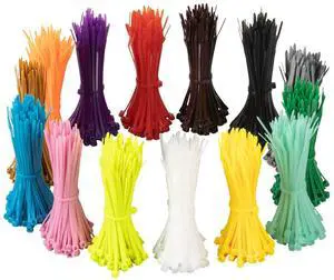 1400 PCS Colored Zip Ties 4 Inch, Multicolor Zip Ties, Mix Packed 14 Color Plastic Wire Ties Assortment for Home Office Garden Garage and Workshop 1400 PCS Colored Zip Ties 4 Inch, Multicolor Zip Ties, Mix Packed 14 Color Plastic Wire Ties Assortment for Home Office Garden Garage and Workshop