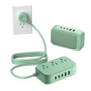 5FT USB Charging Station with Outlets, Flat USB C Travel Power Strip PD 20W Charger with 2500W AC Outlets, 3 USB-C Ports, 2 USB-A Ports Extension Cord for Home/Office/Travel 5FT USB Charging Station with Outlets, Flat USB C Travel Power Strip PD 20W Charger with 2500W AC Outlets, 3 USB-C Ports, 2 USB-A Ports Extension Cord for Home/Office/Travel