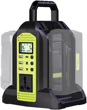 350W Power Inverter for Ryobi 40V Li-ion Battery, OP401 2-Port 40V to 120V Pure Sine Wave Inverter with LED Light, 3 USB-A Port, 1 USB-C Port, 1 DC Port, Power Station for Camping Emergency(Tool Only) 350W Power Inverter for Ryobi 40V Li-ion Battery, OP401 2-Port 40V to 120V Pure Sine Wave Inverter with LED Light, 3 USB-A Port, 1 USB-C Port, 1 DC Port, Power Station for Camping Emergency(Tool Only)