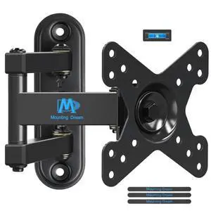 UL Listed Full Motion Monitor Wall Mount TV Bracket for 10-26 Inch LED, LCD Flat Screen TVs and Monitors, TV Mount with Swivel Articulating Arm, Up to VESA 100x100mm and 33LBS MD2463 UL Listed Full Motion Monitor Wall Mount TV Bracket for 10-26 Inch LED, LCD Flat Screen TVs and Monitors, TV Mount with Swivel Articulating Arm, Up to VESA 100x100mm and 33LBS MD2463