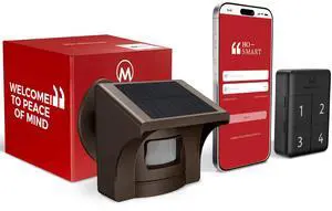 Pro4 2.4G Wi-Fi Smart Solar Driveway Alarm with App Notifications | 1/2 mile wireless range, 1 rechargeable base with 3-day backup & 1 weatherproof motion sensor for home security Pro4 2.4G Wi-Fi Smart Solar Driveway Alarm with App Notifications | 1/2 mile wireless range, 1 rechargeable base with 3-day backup & 1 weatherproof motion sensor for home security