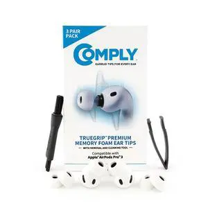 TrueGrip Premium Memory Foam Replacement Ear Tips | For Apple AirPods Pro Gen 3, Long Lasting Comfort, Superior Noise Isolation, White Small (3 Pairs) TrueGrip Premium Memory Foam Replacement Ear Tips | For Apple AirPods Pro Gen 3, Long Lasting Comfort, Superior Noise Isolation, White Small (3 Pairs)