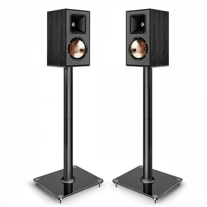 Speaker Stands Pair, 30" Fixed Height, 55lbs Weight Capacity, Glass Base 11.8" Base, Cable Management, Freestanding Speaker Floor Stand for Surround Sound, Tempered Glass Base Speaker Stands Pair, 30" Fixed Height, 55lbs Weight Capacity, Glass Base 11.8" Base, Cable Management, Freestanding Speaker Floor Stand for Surround Sound, Tempered Glass Base