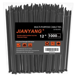 12 Inch Zip Ties Double Sided Toothed (Bulk 1000 Pack),85 LBS Tensile Strength Heavy Duty Cable Wire Ties With Self-Locking Adjustable More Durable Nylon Tie Wraps for Indoor Outdoor 12 Inch Zip Ties Double Sided Toothed (Bulk 1000 Pack),85 LBS Tensile Strength Heavy Duty Cable Wire Ties With Self-Locking Adjustable More Durable Nylon Tie Wraps for Indoor Outdoor