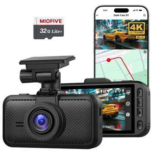 S1 4K Front Dash Cam, 5GHz WiFi, GPS, 32GB Card Included | 3" IPS Screen, 2160P Recording, HDR Night Vision, Supercapacitor, Loop Recording, App Control, Support Max 512GB S1 4K Front Dash Cam, 5GHz WiFi, GPS, 32GB Card Included | 3" IPS Screen, 2160P Recording, HDR Night Vision, Supercapacitor, Loop Recording, App Control, Support Max 512GB