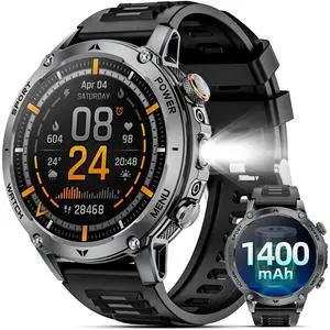 Military Smart Watches for Men, 2026 Fitness Smartwatch with 1400mAh, Answer/Make Calls, Heart Rate, SpO2 Monitor, Sleep Tracker, 100+Sports Mode, IP68 Waterproof Smartwatch for Android iPhone Military Smart Watches for Men, 2026 Fitness Smartwatch with 1400mAh, Answer/Make Calls, Heart Rate, SpO2 Monitor, Sleep Tracker, 100+Sports Mode, IP68 Waterproof Smartwatch for Android iPhone