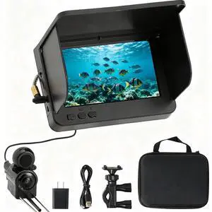 Portable Fish Finder IP68 Waterproof 5 Inch Underwater Camera | IPS Display for Ice/Lake Fishing&Murky Conditions/Depth Finder for Ice Fishing/Boats/Kayaks with 8000mAh Battery Portable Fish Finder IP68 Waterproof 5 Inch Underwater Camera | IPS Display for Ice/Lake Fishing&Murky Conditions/Depth Finder for Ice Fishing/Boats/Kayaks with 8000mAh Battery
