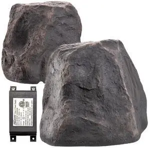 5.25" 120W Wireless Bluetooth Outdoor Rock Speaker Weather Resistant, Slate Dark Grey - BTR-150 5.25" 120W Wireless Bluetooth Outdoor Rock Speaker Weather Resistant, Slate Dark Grey - BTR-150