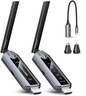 Wireless HDMI Transmitter and Receiver 656FT with LED Screen, Up to 6 RXs, Heat-Control, Plug & Play Wireless HDMI Extender Kit 4K Decode to Monitor from PC/Projector/TV Box(1TX+1RX) Wireless HDMI Transmitter and Receiver 656FT with LED Screen, Up to 6 RXs, Heat-Control, Plug & Play Wireless HDMI Extender Kit 4K Decode to Monitor from PC/Projector/TV Box(1TX+1RX)