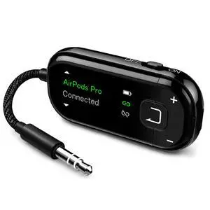 Voyager Airplane Bluetooth Adapter with OLED Display | Easy Pairing for AirPods, Bose & Bluetooth Headphones, aptX Adaptive & Auracast Audio Transmitter for Flights & Travel Voyager Airplane Bluetooth Adapter with OLED Display | Easy Pairing for AirPods, Bose & Bluetooth Headphones, aptX Adaptive & Auracast Audio Transmitter for Flights & Travel