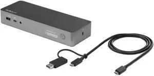 USB-C / USB-A Hybrid Docking Station for MacBook Pro / Air M1 M2 M3 M4 & Windows, Universal Dual 4K 60Hz HDMI DP Dock, Thunderbolt Compatible, 60W Laptop Charging USB-C / USB-A Hybrid Docking Station for MacBook Pro / Air M1 M2 M3 M4 & Windows, Universal Dual 4K 60Hz HDMI DP Dock, Thunderbolt Compatible, 60W Laptop Charging