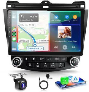 Android 15 Stereo for Honda Accord 2003-2007 Radio with Wireless Carplay | 10.1 inch 1280*720P IPS Touch Screen Android Auto DSP EQ Built-in GPS MirrorLink 5GWiFi Bluetooth FM/RDS AHD Backup Camera Android 15 Stereo for Honda Accord 2003-2007 Radio with Wireless Carplay | 10.1 inch 1280*720P IPS Touch Screen Android Auto DSP EQ Built-in GPS MirrorLink 5GWiFi Bluetooth FM/RDS AHD Backup Camera