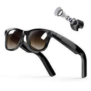 Smart Glasses with 4K Camera & EIS, Audio Video Recording Glasses with Live Translation Voice Assistant, Gradient Tea Sunglasses Lenses, UV400 Protection TR90 Frame Smart Glasses with 4K Camera & EIS, Audio Video Recording Glasses with Live Translation Voice Assistant, Gradient Tea Sunglasses Lenses, UV400 Protection TR90 Frame