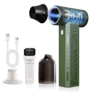 Compressed Air Duster 480000RPM Electric Air Duster Variable Speed 580G 4 Gear Adjustable Rechargeable Cordless Jet Dry Blower Turbo Fan Dryer Air Blower Mini Car Vacuum Cleaner Army Green Compressed Air Duster 480000RPM Electric Air Duster Variable Speed 580G 4 Gear Adjustable Rechargeable Cordless Jet Dry Blower Turbo Fan Dryer Air Blower Mini Car Vacuum Cleaner Army Green