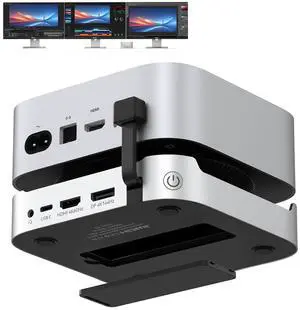 13-in-1 Mac mini M4 Dock with 8TB SSD Enclosure & Power Button | Hub Stand for Mac mini M4/M4 Pro, 4K@144Hz DP, 4K@60Hz HDMI, 5 USB (Max 10Gbps), SD/micro SD, Audio, for Home & Business 13-in-1 Mac mini M4 Dock with 8TB SSD Enclosure & Power Button | Hub Stand for Mac mini M4/M4 Pro, 4K@144Hz DP, 4K@60Hz HDMI, 5 USB (Max 10Gbps), SD/micro SD, Audio, for Home & Business