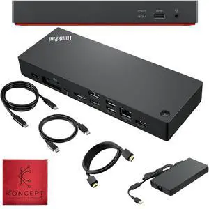40B00135US Lenovo Docking Station - Thunderbolt 4 Dock - Thinkpad Dock | 135W Power Delivery, HDMI & DisplayPort for Dual Monitors, USB-C Connectivity, Enhanced Productivity 40B00135US Lenovo Docking Station - Thunderbolt 4 Dock - Thinkpad Dock | 135W Power Delivery, HDMI & DisplayPort for Dual Monitors, USB-C Connectivity, Enhanced Productivity