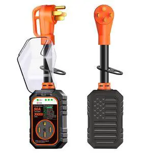 30000J 50Amp RV Surge Protector 50 Amp Flag Design - Upgraded Power Surges Voltage Protection Circuit Analyzer IP68 Waterproof Cover for 50A RVS Camper Trailer Must Haves (50Amp, Orange) 30000J 50Amp RV Surge Protector 50 Amp Flag Design - Upgraded Power Surges Voltage Protection Circuit Analyzer IP68 Waterproof Cover for 50A RVS Camper Trailer Must Haves (50Amp, Orange)