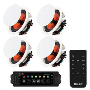 6.5" 600 Watts Bluetooth Ceiling Speakers Wireless Home Recessed Speaker System Suitable for Indoor,Kitchen,Home Theater,Bedroom,Office,Covered Patio4 Speakers 6.5" 600 Watts Bluetooth Ceiling Speakers Wireless Home Recessed Speaker System Suitable for Indoor,Kitchen,Home Theater,Bedroom,Office,Covered Patio4 Speakers