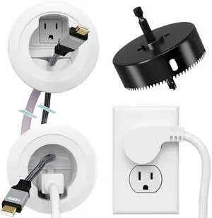 in Wall Cable Management Kit, Power & Low Voltage Wire Organizer with Hole Saw Drill for Easy TV Wall Mounting, TV Cord Hider for Wall & Clean Look in Wall Cable Management Kit, Power & Low Voltage Wire Organizer with Hole Saw Drill for Easy TV Wall Mounting, TV Cord Hider for Wall & Clean Look