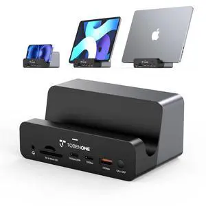 18-in-2 MacBook Docking Station Dual Monitor 4K@60Hz, 150W Adapter | Plug and Play, Vertical Dock Stand for MacBook Pro/Air, 2 HDMI and DP, 7 USB, 2.5GbE, 2 Audio, Space-Saving for Home Office 18-in-2 MacBook Docking Station Dual Monitor 4K@60Hz, 150W Adapter | Plug and Play, Vertical Dock Stand for MacBook Pro/Air, 2 HDMI and DP, 7 USB, 2.5GbE, 2 Audio, Space-Saving for Home Office