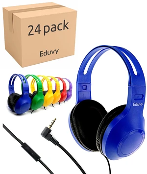 Bulk Headphones for Classroom with Microphone, Heavy-Duty School Pack Wired Headphones for Students. Teacher Must Haves Supplies from Elementary to College (24 Pack Mixed Color) Bulk Headphones for Classroom with Microphone, Heavy-Duty School Pack Wired Headphones for Students. Teacher Must Haves Supplies from Elementary to College (24 Pack Mixed Color)