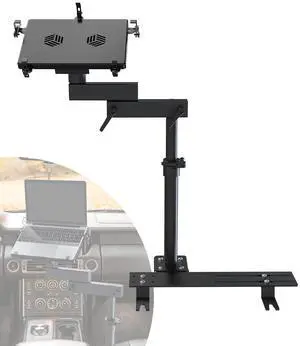 Car Laptop Mount with 2 Cooling Fans, No-Drill Adjustable Vehicle Computer Mount for Trucks, Vans, Heavy Duty Aluminum Laptop Holder for Work on The Go Car Laptop Mount with 2 Cooling Fans, No-Drill Adjustable Vehicle Computer Mount for Trucks, Vans, Heavy Duty Aluminum Laptop Holder for Work on The Go