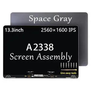 A2338 M1 Screen Replacement for MacBook Pro Retina A2338 M1 M2 | EMC 3578 MYD83 MYD92 MYDA2 MYDC2 MYD83LL/A MYD92LL/A MYDA2LL/A MYDC2LL/A Full LED LCD Screen Display Assembly Grey A2338 M1 Screen Replacement for MacBook Pro Retina A2338 M1 M2 | EMC 3578 MYD83 MYD92 MYDA2 MYDC2 MYD83LL/A MYD92LL/A MYDA2LL/A MYDC2LL/A Full LED LCD Screen Display Assembly Grey