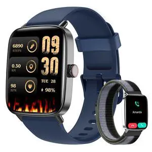 Smart Watch for Women, 1.85" HD AMOLED Fitness Tracker (Answer/Call) with 24/7 Heart Rate/Sleep/SpO2 Monitor for iPhone & Android, 120+ Sports Modes Smartwatch with IP68 Waterproof, 2 Bands Smart Watch for Women, 1.85" HD AMOLED Fitness Tracker (Answer/Call) with 24/7 Heart Rate/Sleep/SpO2 Monitor for iPhone & Android, 120+ Sports Modes Smartwatch with IP68 Waterproof, 2 Bands