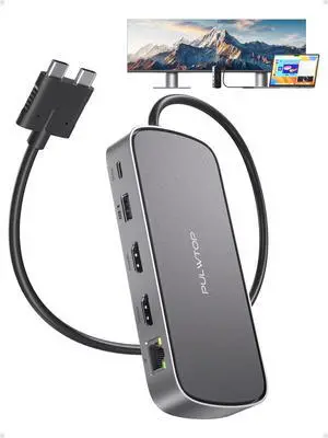 MacBook Pro Docking Station Dual Monitor 4K@60Hz for M5/M4/M3 Pro & Max | Mac Docking Station Dual Monitor, Macbook Pro Dock Hub with 2 HDMI, Ethernet, USB 10Gbps for Mac Multi-Screen Users MacBook Pro Docking Station Dual Monitor 4K@60Hz for M5/M4/M3 Pro & Max | Mac Docking Station Dual Monitor, Macbook Pro Dock Hub with 2 HDMI, Ethernet, USB 10Gbps for Mac Multi-Screen Users