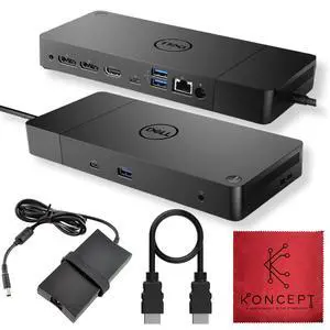 WD19 Dell Docking Station - Dual Monitor USB-C Dock with 130W & HDMI Cable | VGA & Mini DisplayPort Support, RJ45 Ethernet, Multiple USB 3.0/2.0 Ports, Audio Connectivity & One-Cable Workstation Setup WD19 Dell Docking Station - Dual Monitor USB-C Dock with 130W & HDMI Cable | VGA & Mini DisplayPort Support, RJ45 Ethernet, Multiple USB 3.0/2.0 Ports, Audio Connectivity & One-Cable Workstation Setup