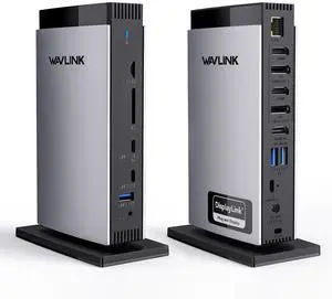 DisplayLink Docking Station 3 Monitors with 130WPD Power Adapter, USB C Laptop Dock for M1/M2/M3/M4/Mac and Windows, Thunderbolt 4/3 DisplayLink Docking Station 3 Monitors with 130WPD Power Adapter, USB C Laptop Dock for M1/M2/M3/M4/Mac and Windows, Thunderbolt 4/3