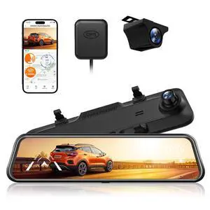 G840H 12'' Mirror Dash Cam with ADAS and BSD, 2.5K Rear View Mirror Camera Front and Rear, 5.8GHz WiFi, Voice Control, Parking Monitor, Included GPS, Loop Recording (SD Card Not Included) G840H 12'' Mirror Dash Cam with ADAS and BSD, 2.5K Rear View Mirror Camera Front and Rear, 5.8GHz WiFi, Voice Control, Parking Monitor, Included GPS, Loop Recording (SD Card Not Included)