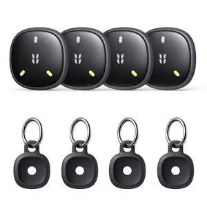 FineTrack Mini2 Air Tracker Tags (iOS Only) 4 Pack | Bluetooth Tracker Compatible with Apple Find My, Item Finder Smart Tag for Keys,Luggage,Standard FineTrack Mini2 Air Tracker Tags (iOS Only) 4 Pack | Bluetooth Tracker Compatible with Apple Find My, Item Finder Smart Tag for Keys,Luggage,Standard