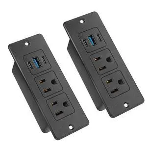 2Pack Recessed Power Strip, 20W USB-C Furniture Outlet, Black, 6FT | 2 AC + 3 USB (2 USB-C, 1 USB-A), Flush Mount, Space-Saving, Easy Install, For Desk, Bedside, Drawer, Conference Table 2Pack Recessed Power Strip, 20W USB-C Furniture Outlet, Black, 6FT | 2 AC + 3 USB (2 USB-C, 1 USB-A), Flush Mount, Space-Saving, Easy Install, For Desk, Bedside, Drawer, Conference Table