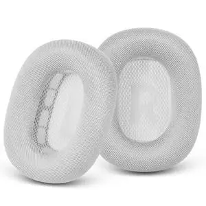Upgraded Ear Cushions Replacement Earpads for Apple AirPods Max Headphones, Mesh Fabric Ear Pads Cover with Memory Foam and Magnet for AirPods Max (Silver) Upgraded Ear Cushions Replacement Earpads for Apple AirPods Max Headphones, Mesh Fabric Ear Pads Cover with Memory Foam and Magnet for AirPods Max (Silver)