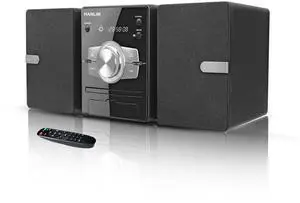 Home Stereo System with CD Player, FM Radio, Bluetooth, AUX in, USB in, Earphone Jack, Remote Control Included, 30W HiFi Shelf Stereo System Home Stereo System with CD Player, FM Radio, Bluetooth, AUX in, USB in, Earphone Jack, Remote Control Included, 30W HiFi Shelf Stereo System