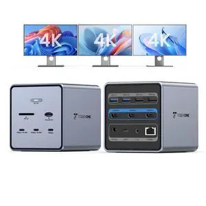 16-in-1 Laptop Docking Station Triple 4K Monitor,150W Power Supply | 7 USB, 3HDMI, 2.5G Ethernet, SD/MicroSD 4.0, 30W Fast Charging, USB-C Docking Station for Thunderbolt 5/4 Windows/Dell/Lenovo 16-in-1 Laptop Docking Station Triple 4K Monitor,150W Power Supply | 7 USB, 3HDMI, 2.5G Ethernet, SD/MicroSD 4.0, 30W Fast Charging, USB-C Docking Station for Thunderbolt 5/4 Windows/Dell/Lenovo