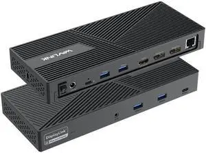 Docking Station 3 Monitors, 12-in-1 DisplayLink Docking Station with 100W PD Charging Triple 4K@60Hz HDMI+DP Gigabit Ethernet 5Gbps USB 3.0 Audio for Dell/HP/Lenovo/MacBook Neo Docking Station 3 Monitors, 12-in-1 DisplayLink Docking Station with 100W PD Charging Triple 4K@60Hz HDMI+DP Gigabit Ethernet 5Gbps USB 3.0 Audio for Dell/HP/Lenovo/MacBook Neo